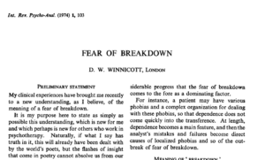 FEAR OF BREAKDOWN
