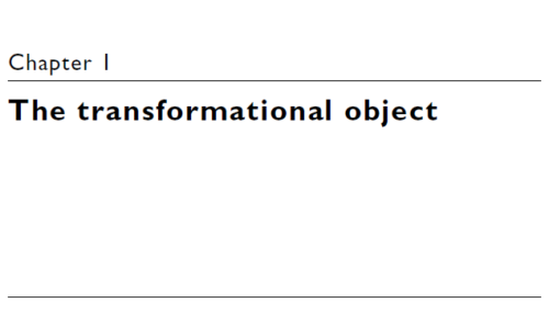 The transformational object