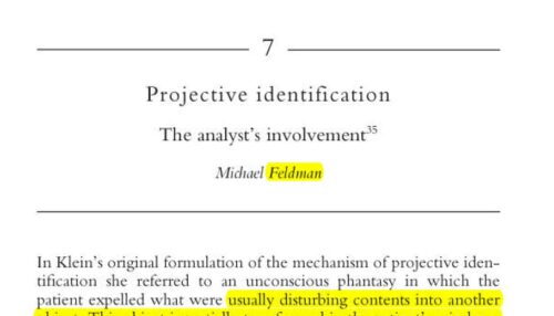 Projective identification The analyst's involvement