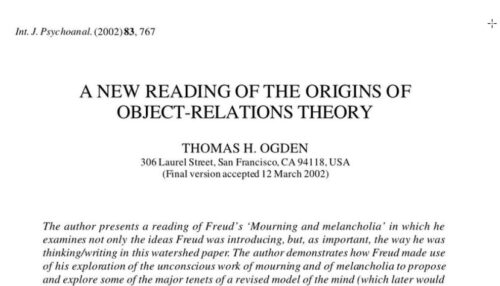 A New Reading of the Origins of Object-Relations Theory
