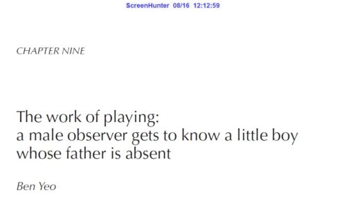 The work of playing: a male observer gets to know a little boy whose father is absent
