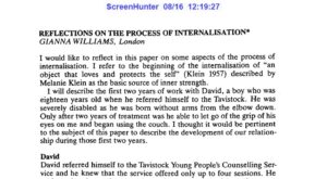 REFLECTIONS ON THE PROCESS OF INTERNALISATION