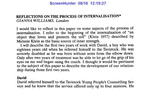 REFLECTIONS ON THE PROCESS OF INTERNALISATION