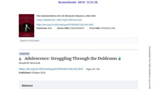 Adolescence: Struggling Through the Doldrums