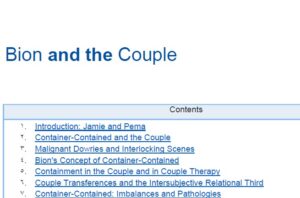 Transformations in Love , Bion and the Couple