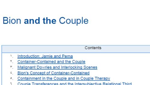 Transformations in Love , Bion and the Couple