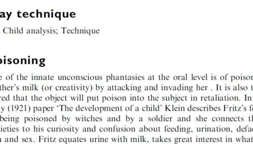 Play technique See Child analysis; Technique