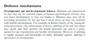 Defence mechanisms