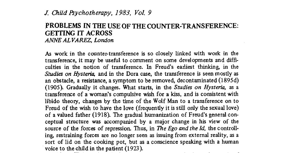 ScreenHunter 60 PROBLEMS IN THE USE OF THE COUNTER-TRANSFERENCE: GETITNG IT ACROSS - تصویر 1
