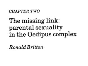 The missing link: parental sexuality in the Oedipus complex