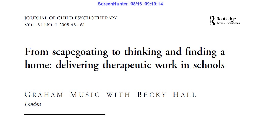 ScreenHunter 89 From scapegoating to thinking and finding a home: delivering therapeutic work in schools - تصویر 1