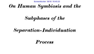 On Human Symbiosis and the Subphases of the Separation-Individuation Process