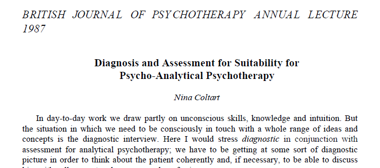 Screenshot 2026-08-01 092501 Diagnosis and Assessment for Suitability for Psycho-Analytical Psychotherapy - تصویر 1