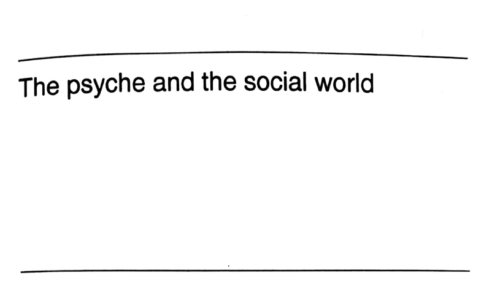 The Psyche and the Social World: Developments in Group-Analytic Theory