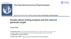 Doubts about ending analysis and the internal parental couple Lesley Steyn