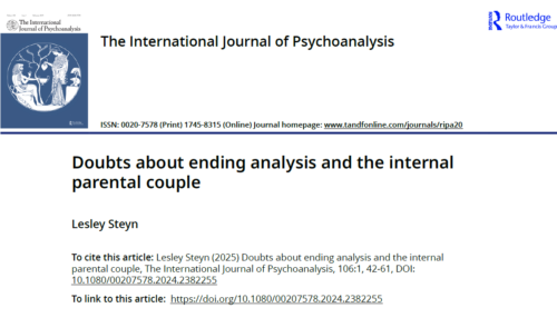 Doubts about ending analysis and the internal parental couple Lesley Steyn