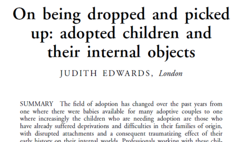 On being dropped and picked up: adopted children and their internal objects