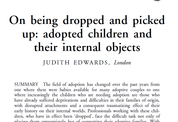 Screenshot 2026-10-02 142931 On being dropped and picked up: adopted children and their internal objects - تصویر 1