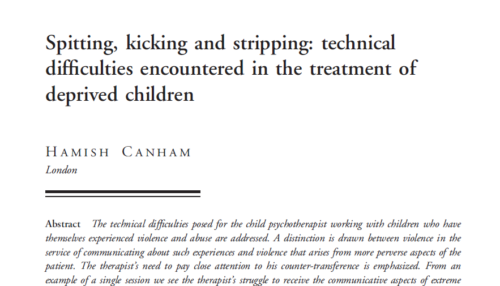 Spitting, kicking and stripping: technical difficulties encountered in the treatment of deprived children