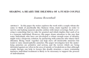 SHARING A HEART: THE DILEMMA OF A FUSED COUPLE